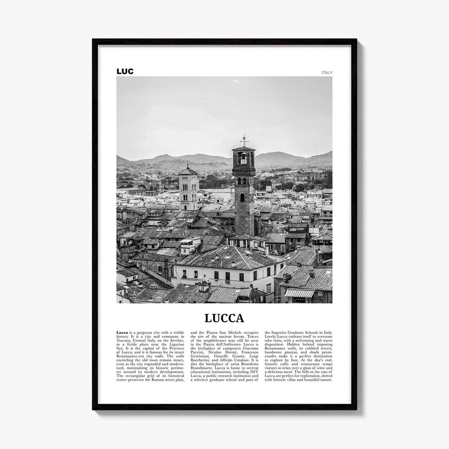 Lucca Newspaper Poster, framed poster mockup