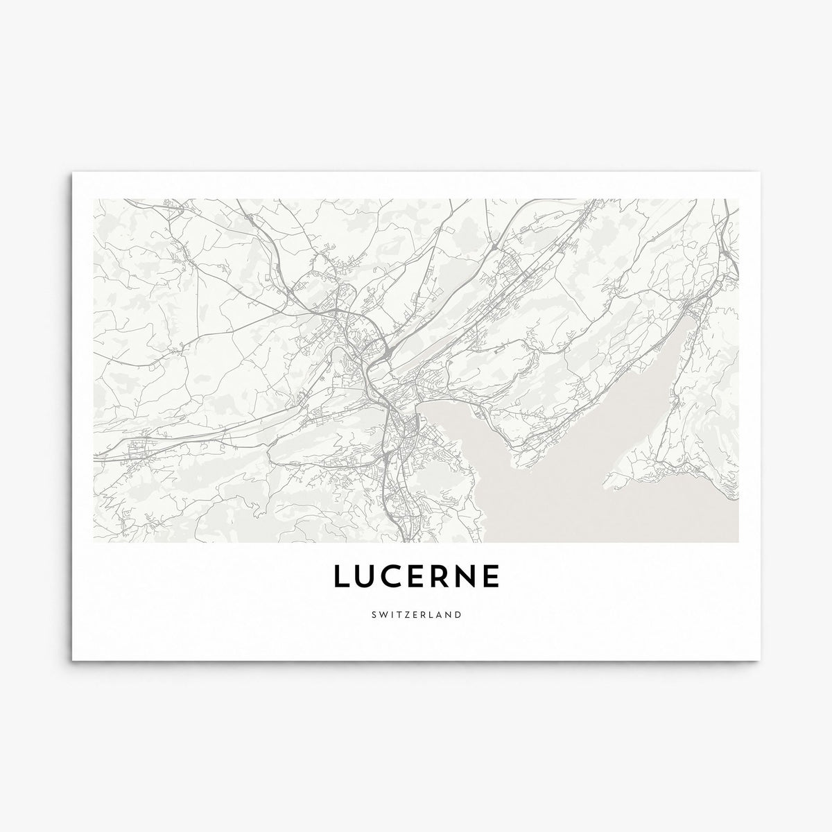 Lucerne Map Poster, print only (unframed)