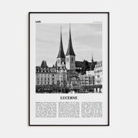 Lucerne Poster None / 8x12 in Nbourhood Travel B&W Poster