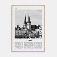 Lucerne Poster Natural Wood / 8x12 in Nbourhood Travel B&W Poster