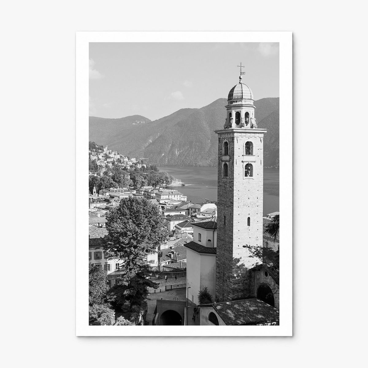 Lugano Photo Poster, print only (unframed), white border