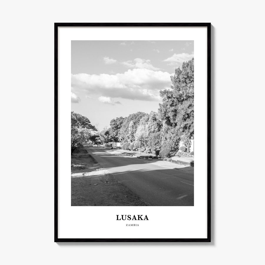 Lusaka Classic Poster, framed poster mockup