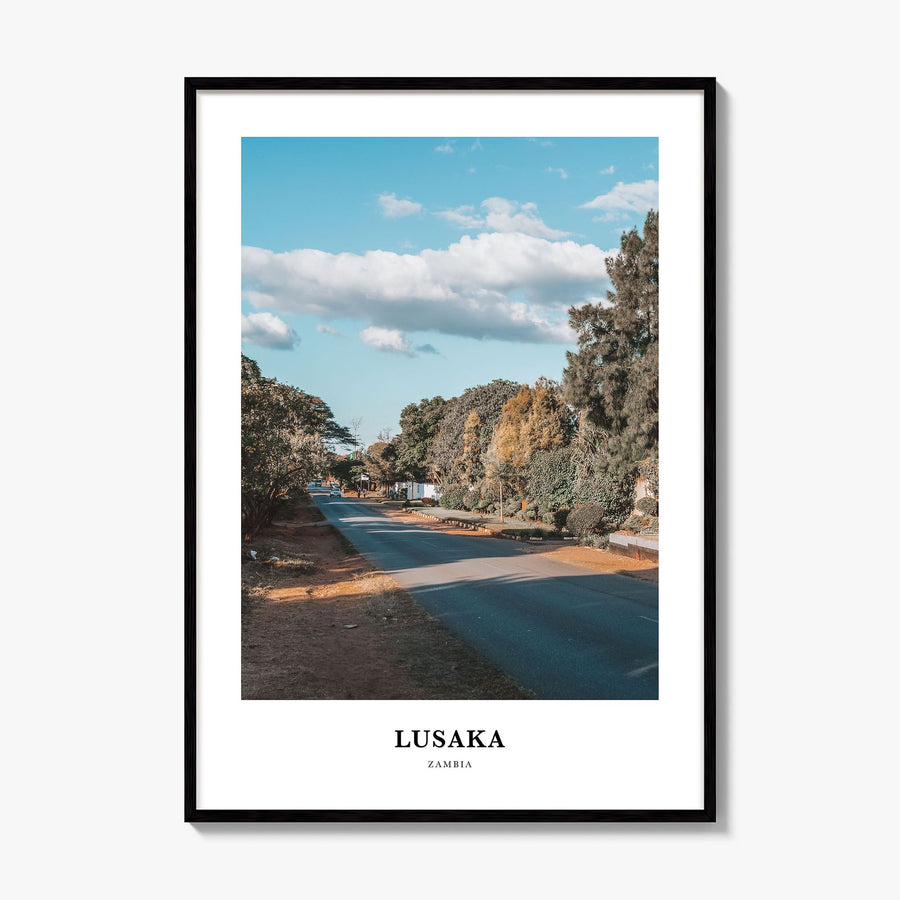Lusaka Classic Poster, framed poster mockup
