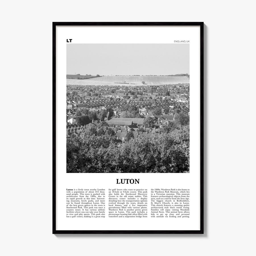Luton Newspaper Poster, framed poster mockup