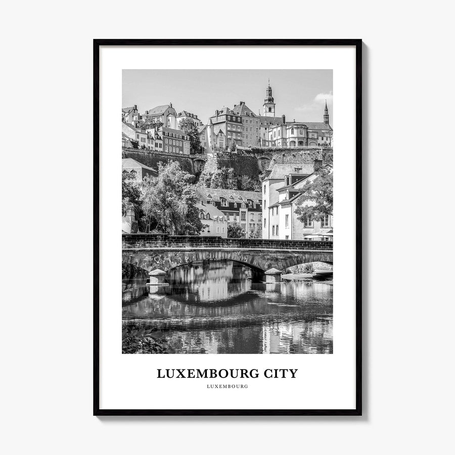 Luxembourg City Classic Poster, framed poster mockup
