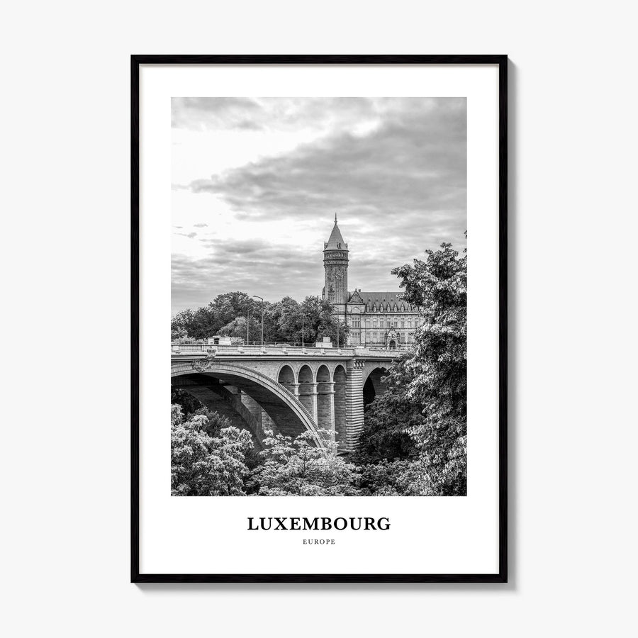 Luxembourg Classic Poster, framed poster mockup