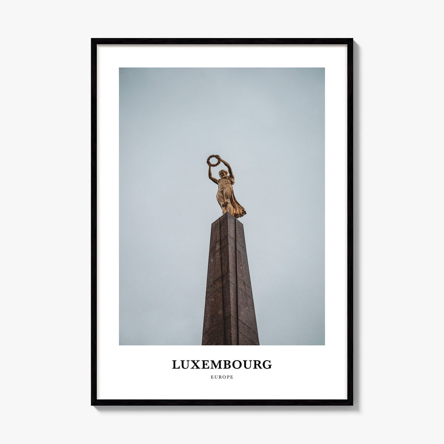 Luxembourg Classic Poster, framed poster mockup