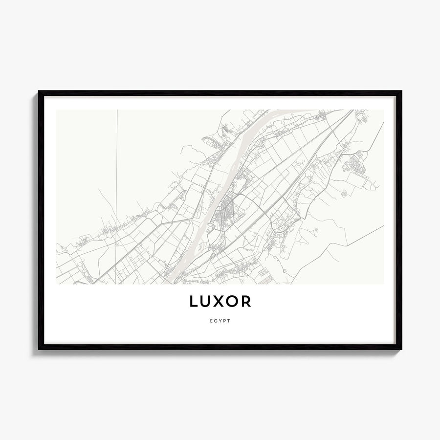 Luxor Map Poster, framed poster mockup
