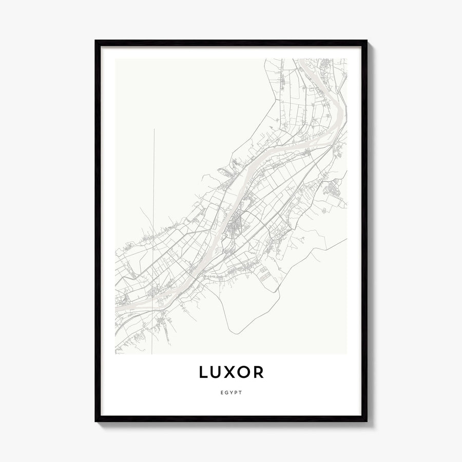 Luxor Map Poster, framed poster mockup