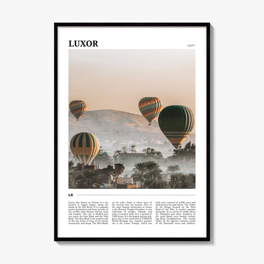 Luxor Travel Poster, framed poster mockup