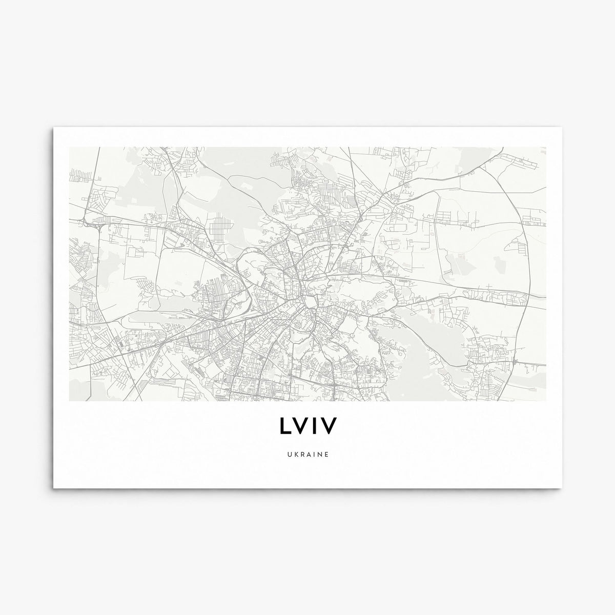 Lviv Map Poster, print only (unframed)