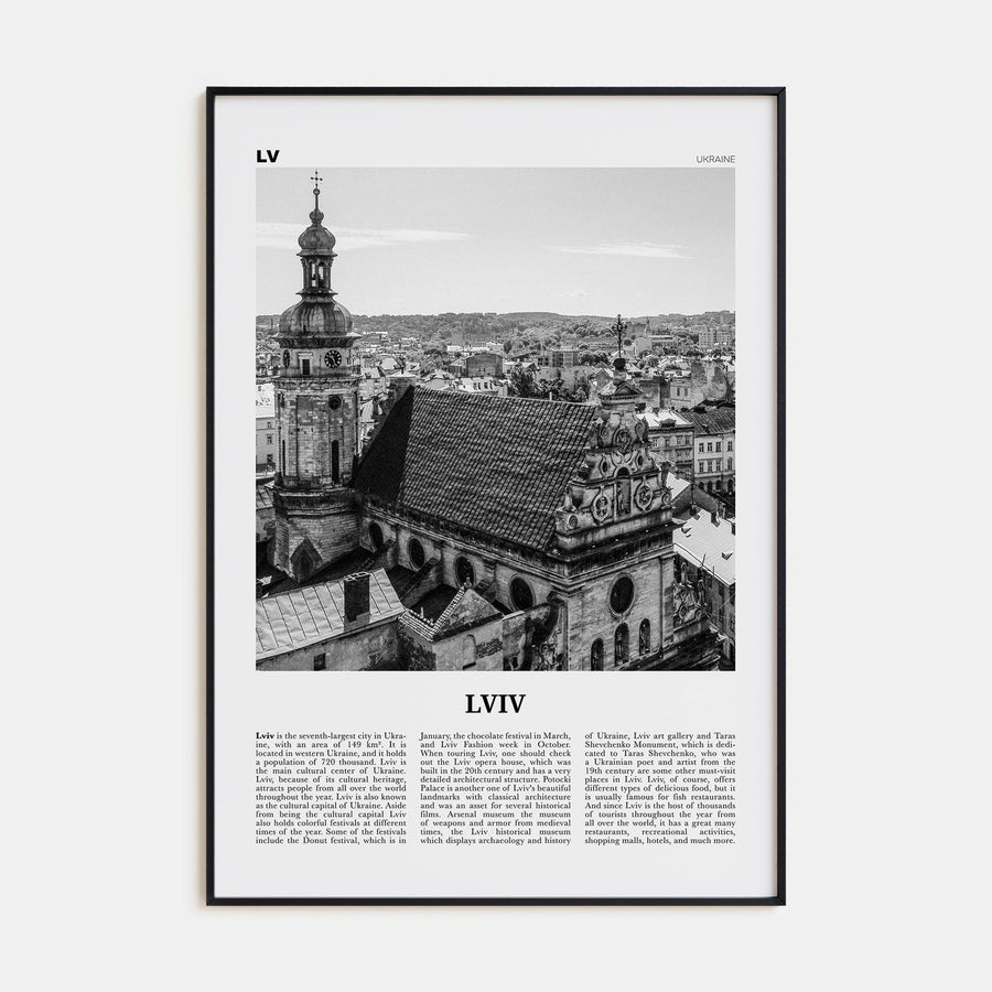 Lviv Poster None / 8x12 in Nbourhood Travel B&W Poster