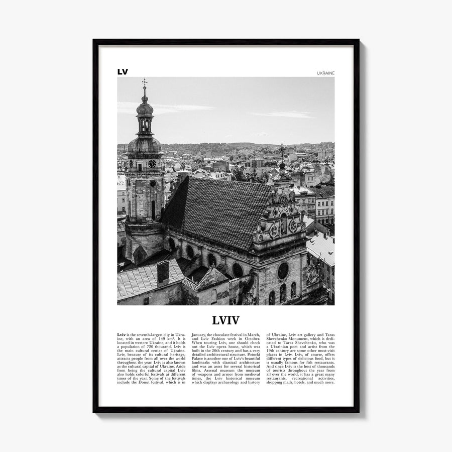 Lviv Newspaper Poster, framed poster mockup