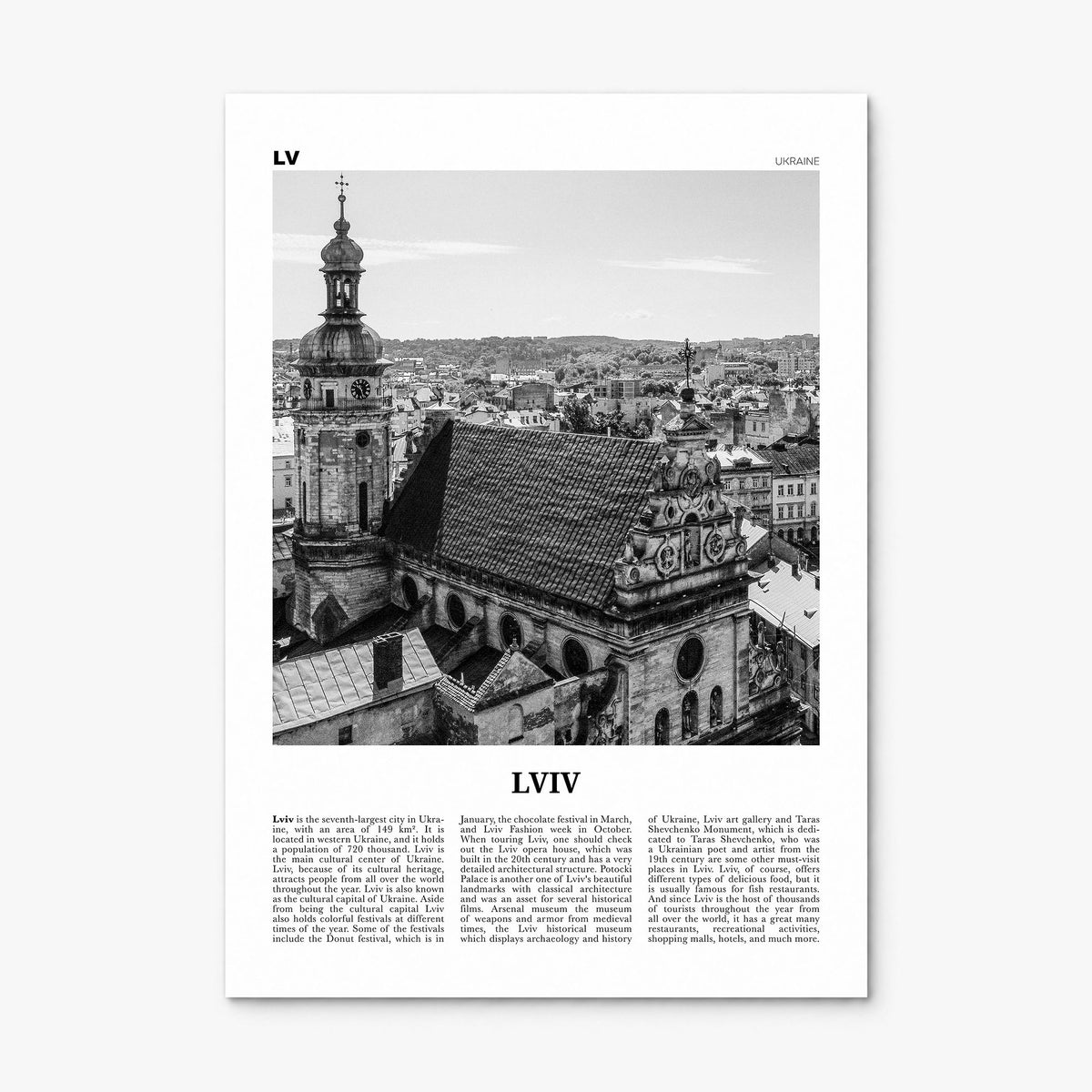 Lviv Newspaper Poster, print only (unframed)