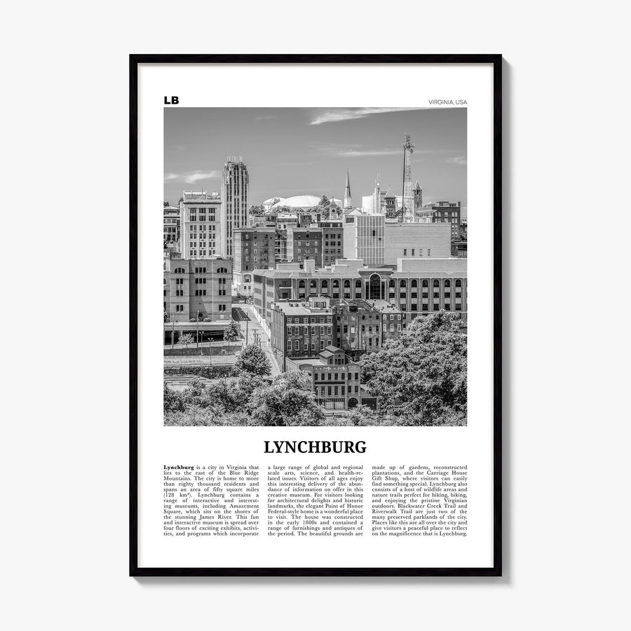 Lynchburg Newspaper Poster, framed poster mockup