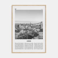 Lyon No 1 Poster Natural Wood / 8x12 in Nbourhood Travel B&W Poster