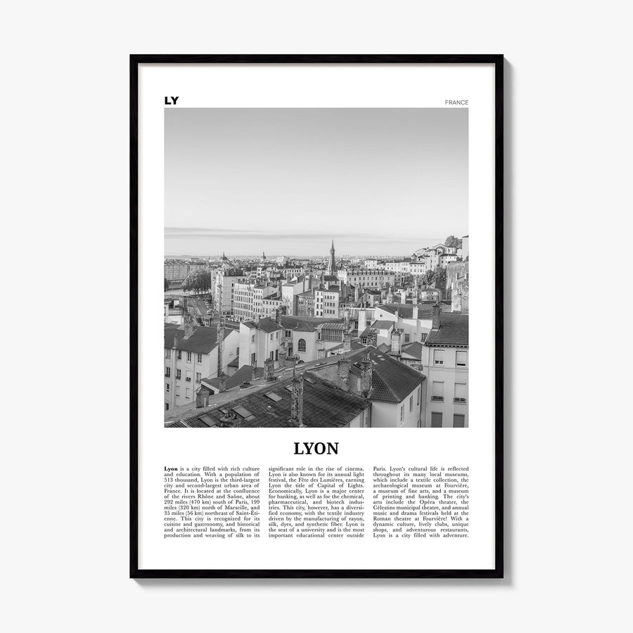 Lyon Newspaper No 1 Poster, framed poster mockup
