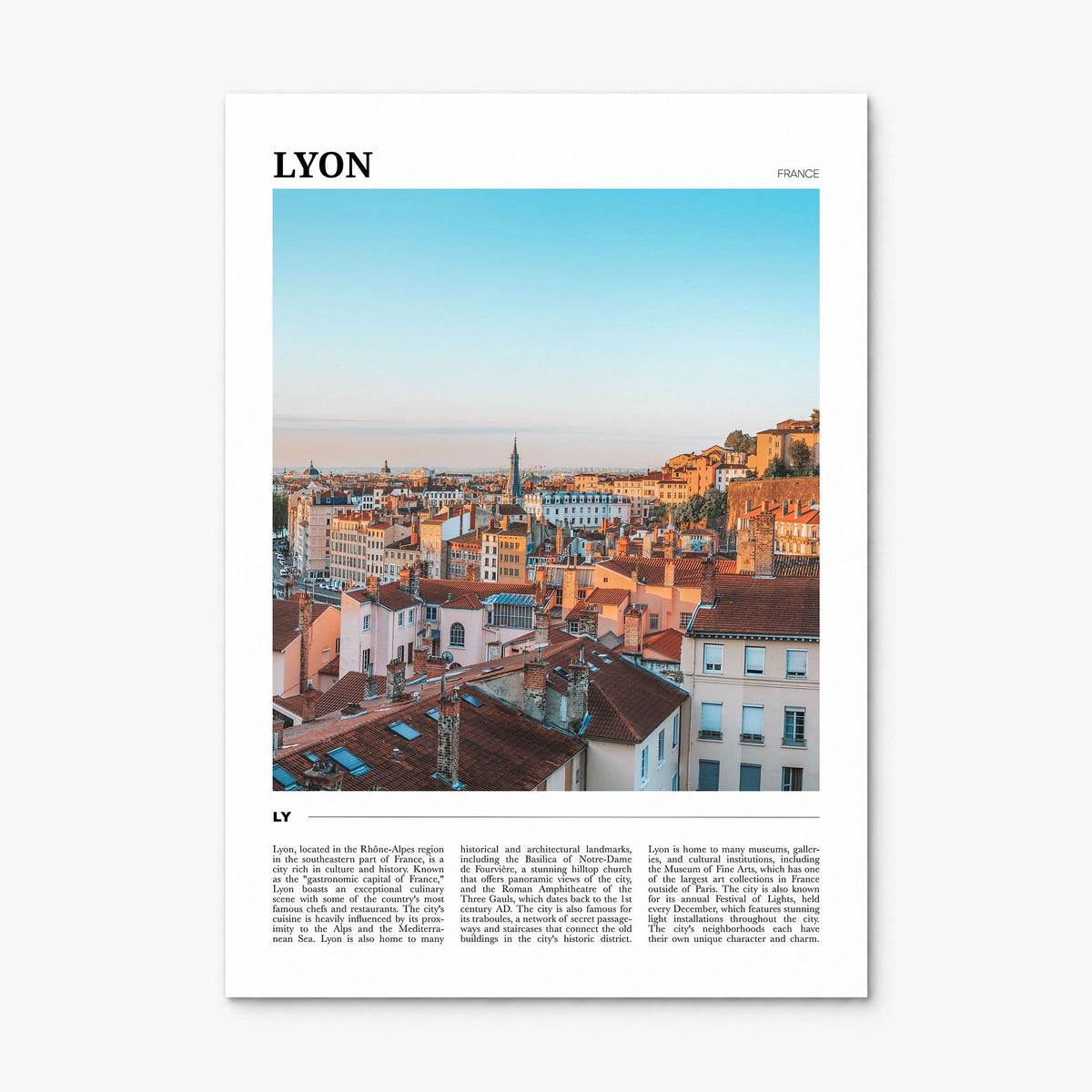 Lyon Travel Poster, print only (unframed)