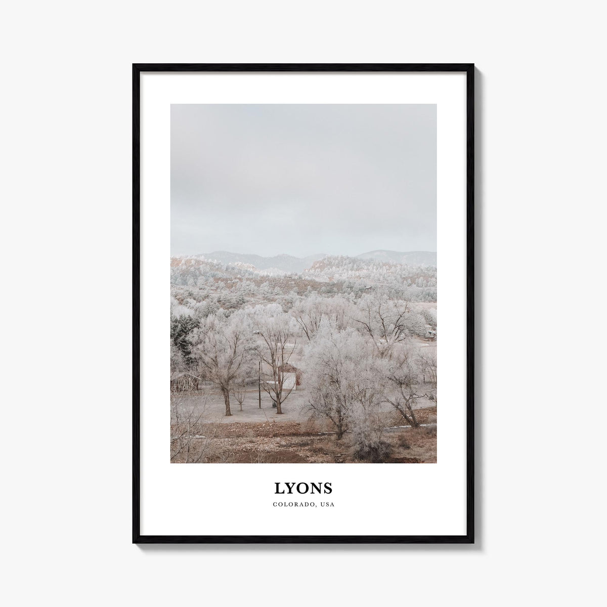 Lyon no. 2 colorful classic poster of France – vertical wall art, unframed print shown in interior mockup