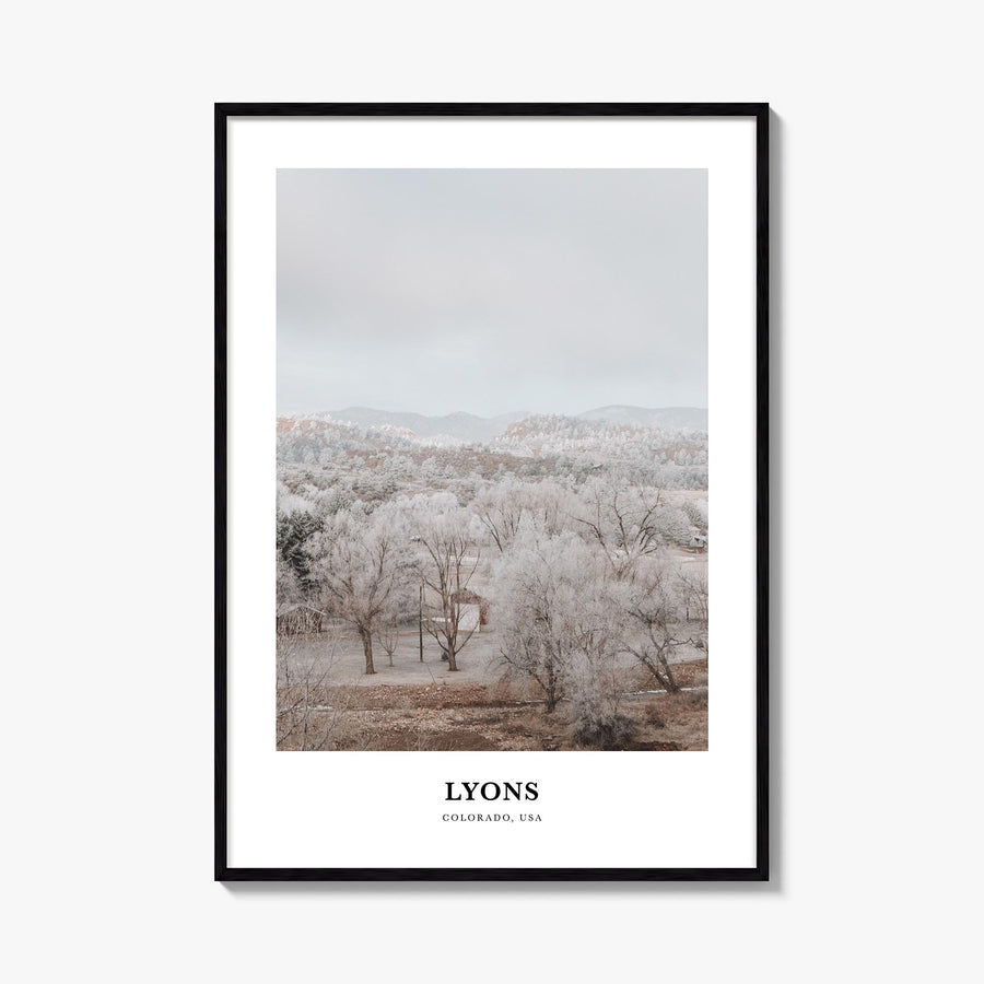 Lyon no. 2 colorful classic poster of France – vertical wall art, unframed print shown in interior mockup