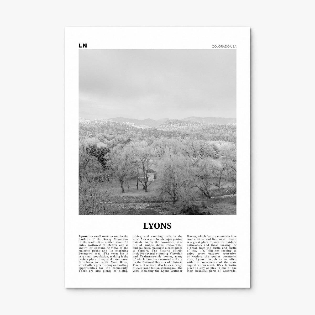 Lyons Newspaper Poster, print only (unframed)