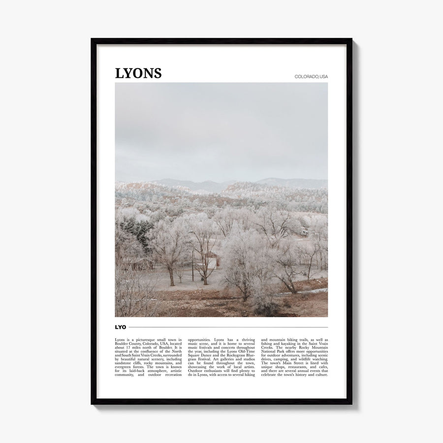 Lyons Travel Poster, framed poster mockup