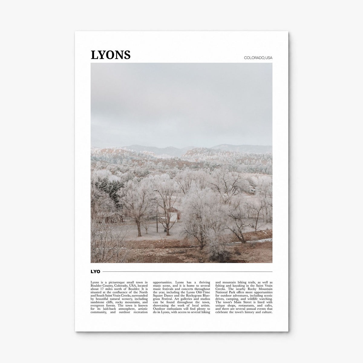 Lyons Travel Poster, print only (unframed)