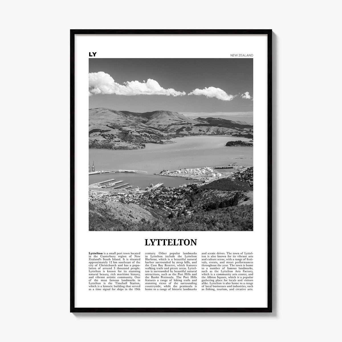 Lyttelton Newspaper Poster, framed poster mockup