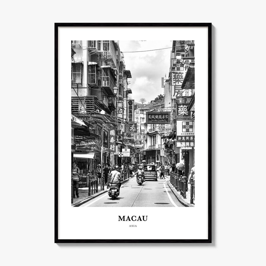 Macau Classic Poster, framed poster mockup