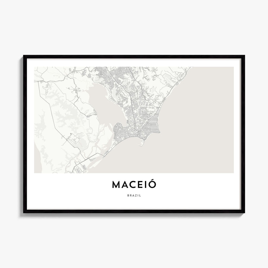 Maceió Map Poster, framed poster mockup