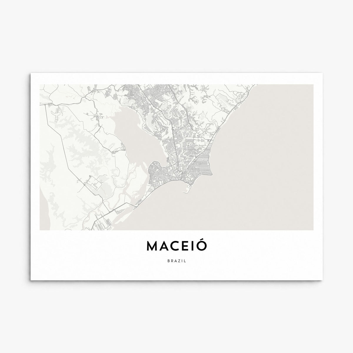 Maceió Map Poster, print only (unframed)