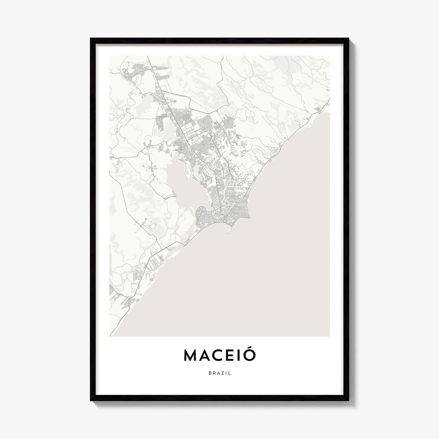 Maceió Map Poster, framed poster mockup