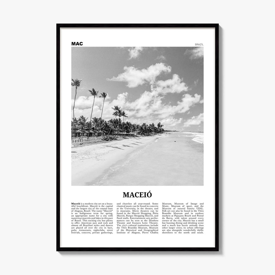 Maceió Newspaper Poster, framed poster mockup