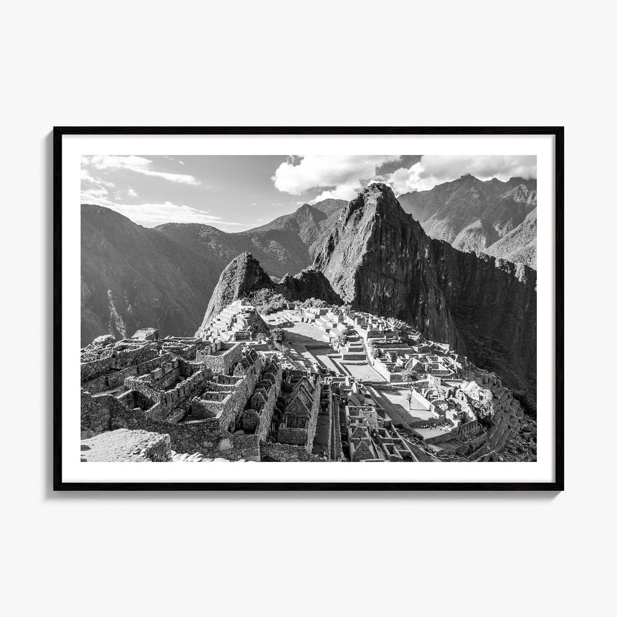 Machu Picchu Photo Poster, framed poster mockup, white border