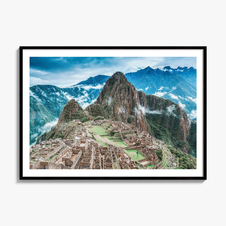 Machu Picchu Photo Poster, framed poster mockup, white border