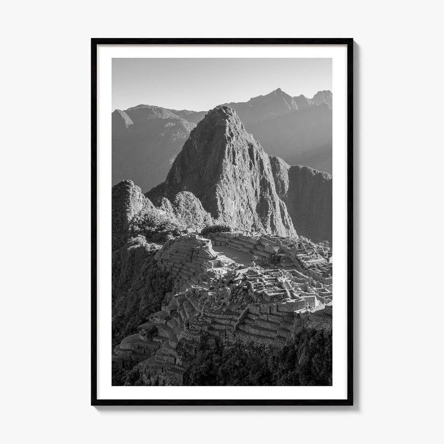 Machu Picchu Photo Poster, framed poster mockup, white border