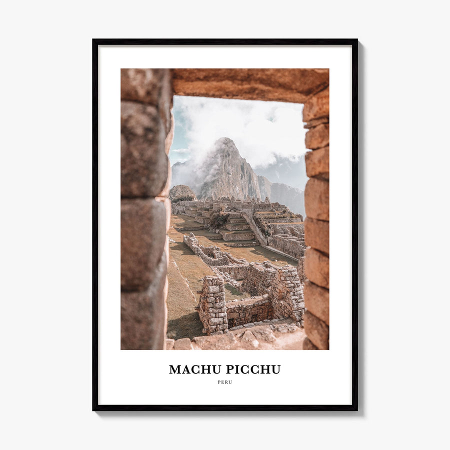 Machu Picchu Classic Poster, framed poster mockup