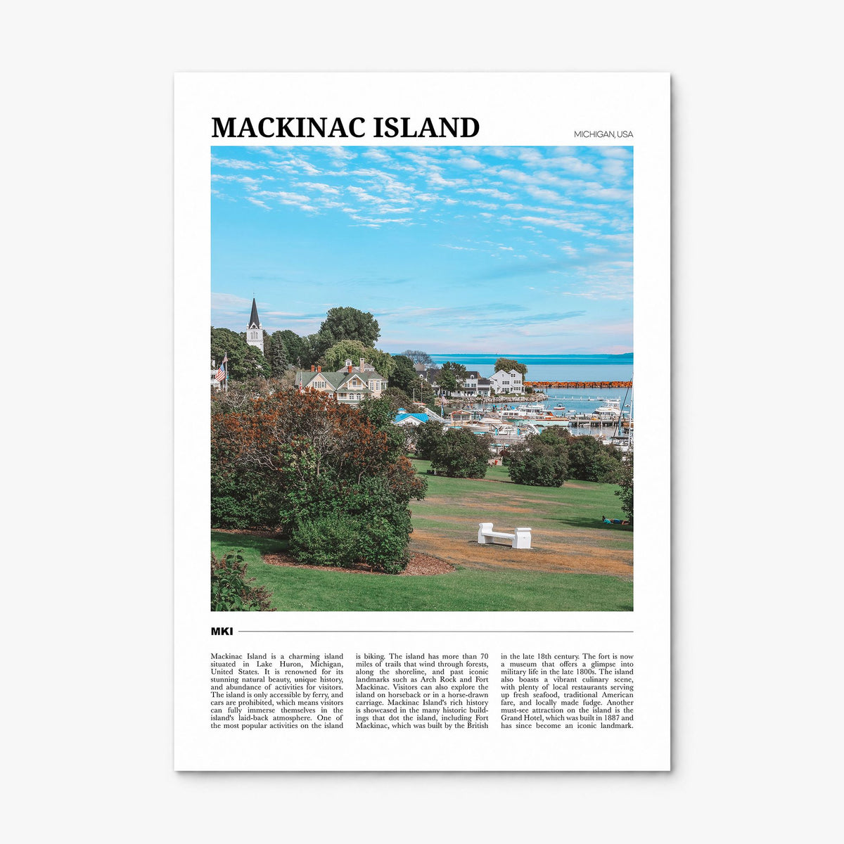 Mackinac Island Travel Poster, print only (unframed)