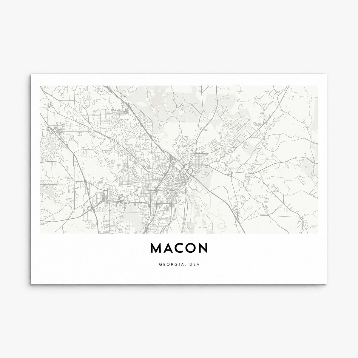 Macon Map Poster, print only (unframed)
