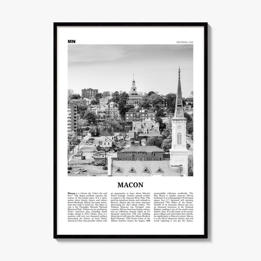 Macon Newspaper Poster, framed poster mockup