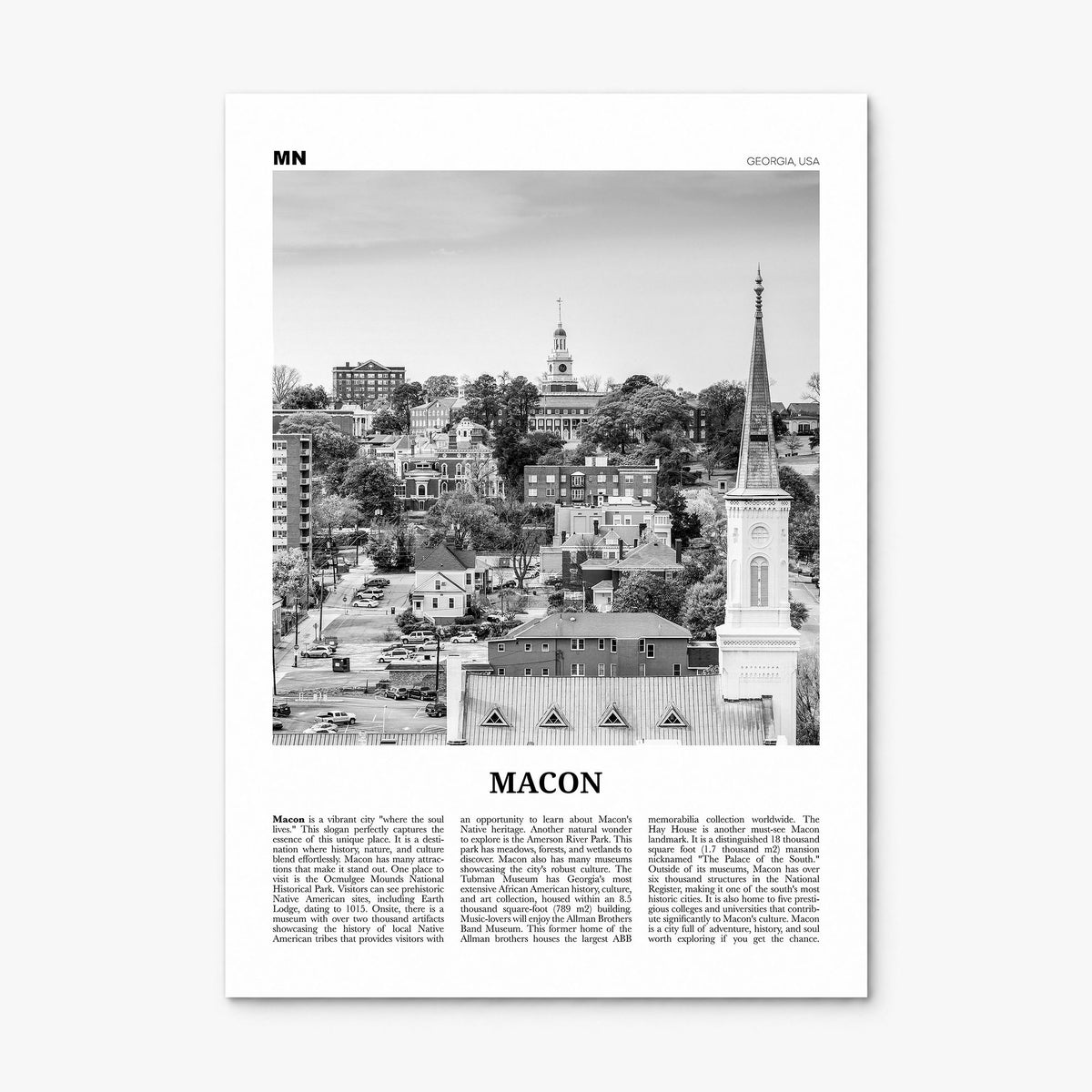 Macon Newspaper Poster, print only (unframed)