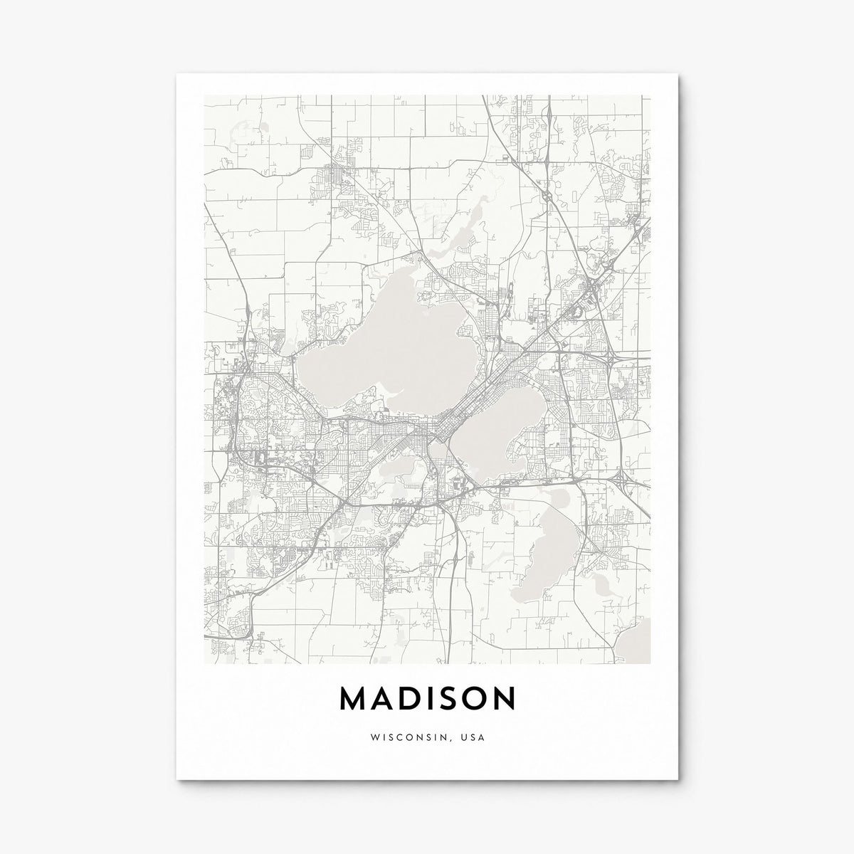 Madison Map Poster, print only (unframed)