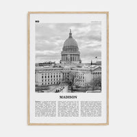 Madison No 2 Poster Natural Wood / 8x12 in Nbourhood Travel B&W Poster