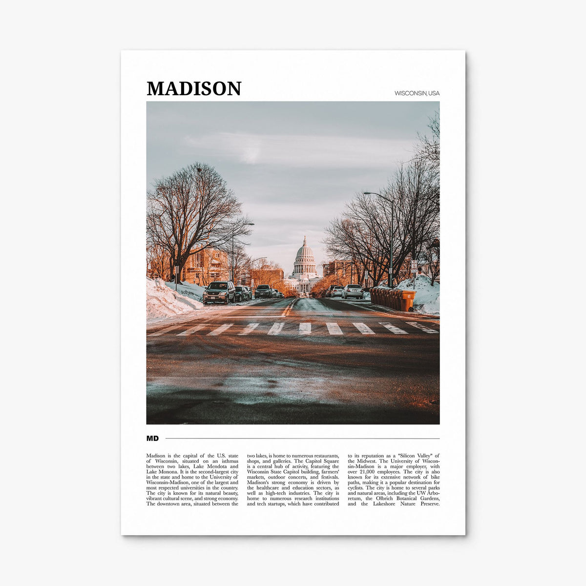 Madison Travel Poster, print only (unframed)
