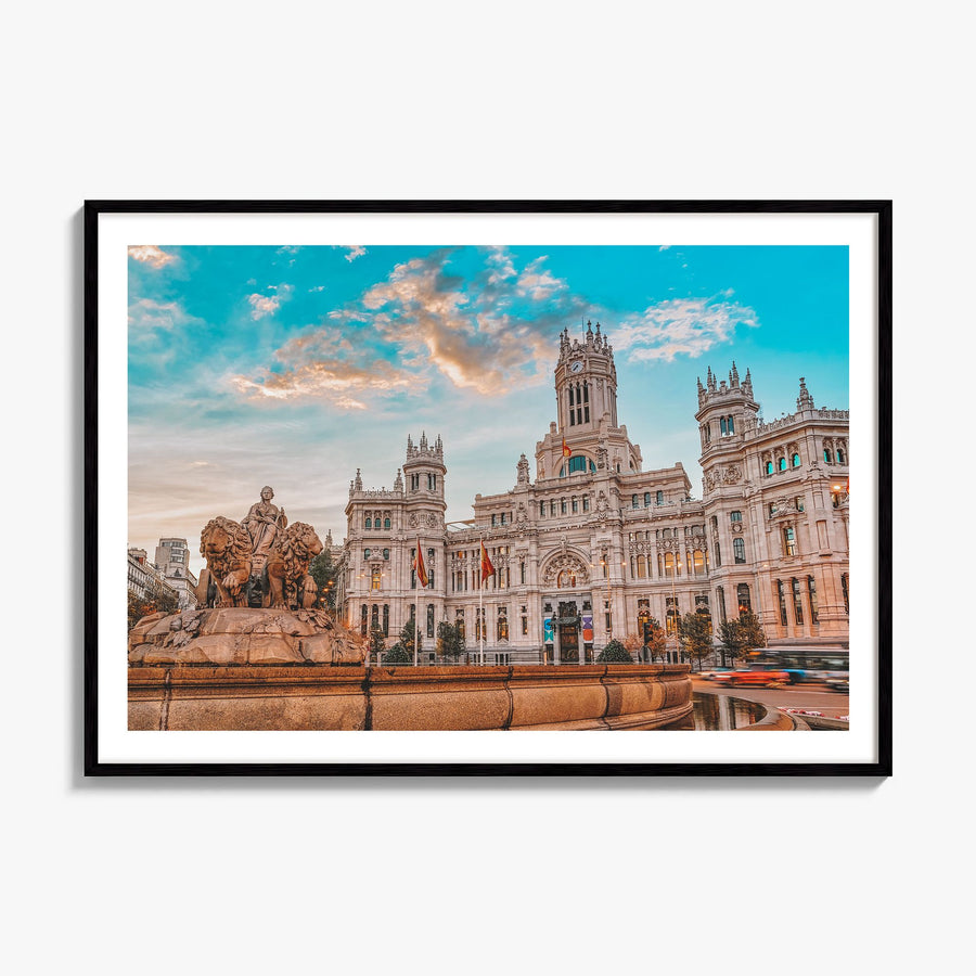 Madrid Photo Poster, framed poster mockup, white border