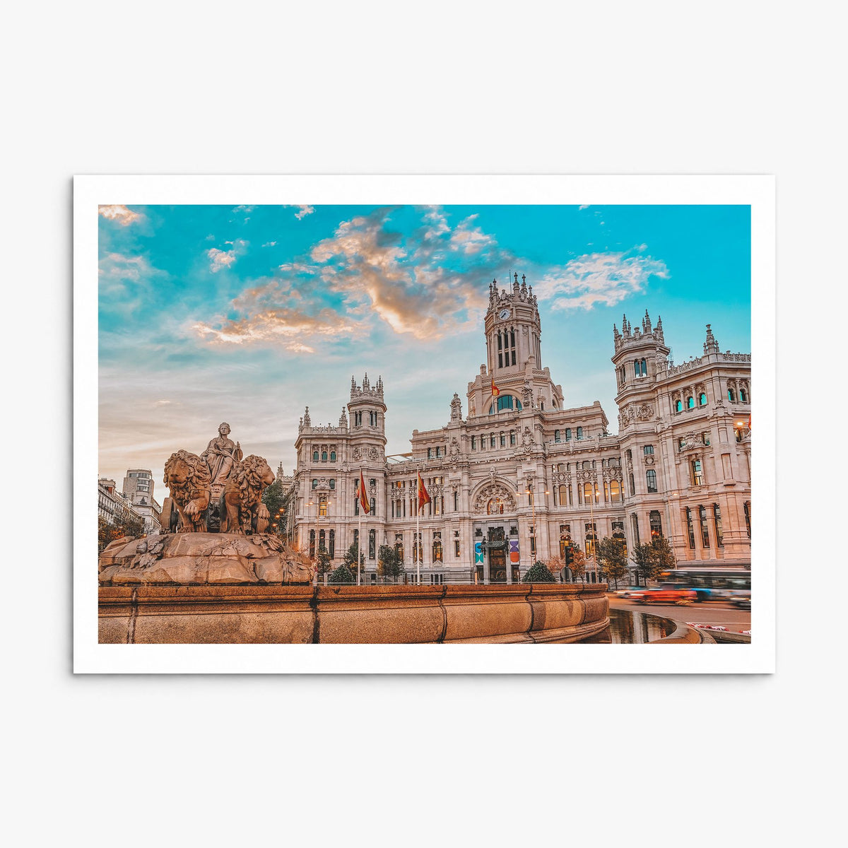 Madrid Photo Poster, print only (unframed), white border