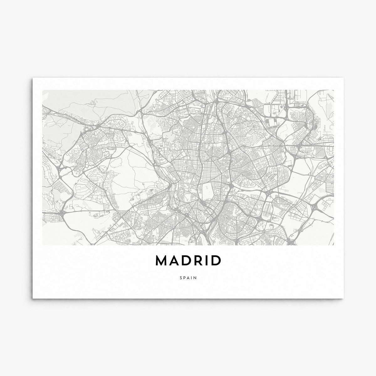 Madrid Map Poster, print only (unframed)