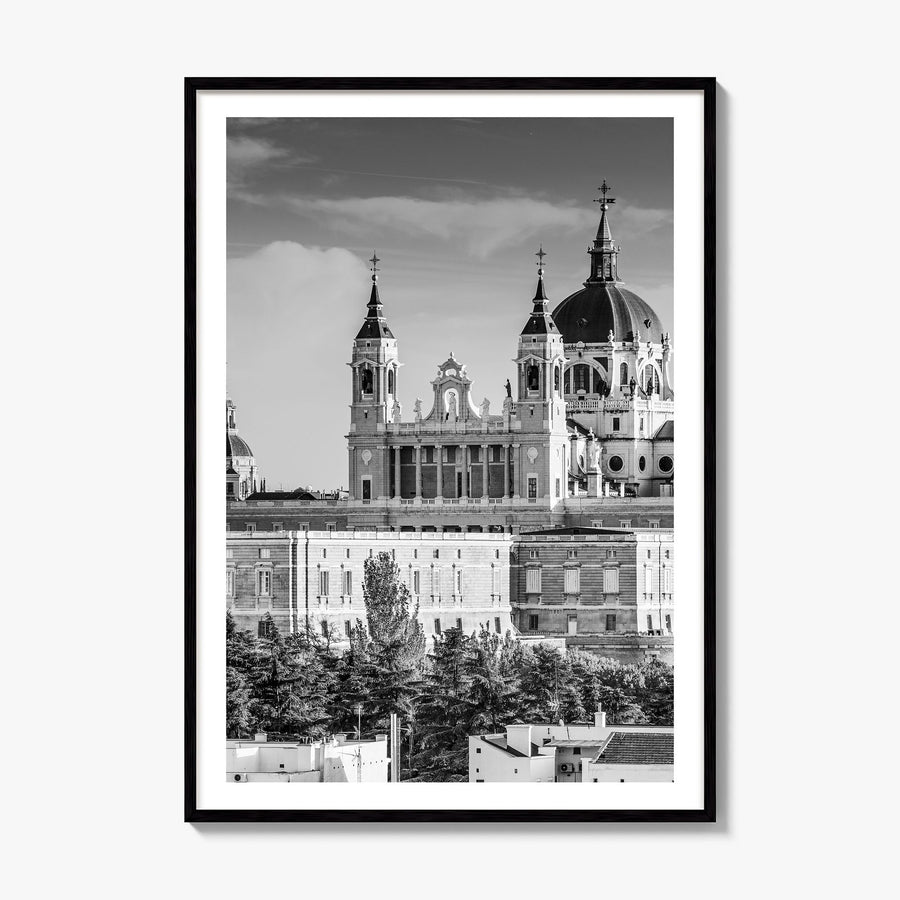 Madrid Photo No 1 Poster, framed poster mockup, white border