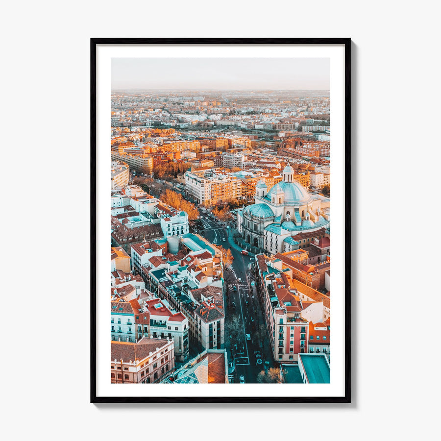 Madrid Photo No 1 Poster, framed poster mockup, white border