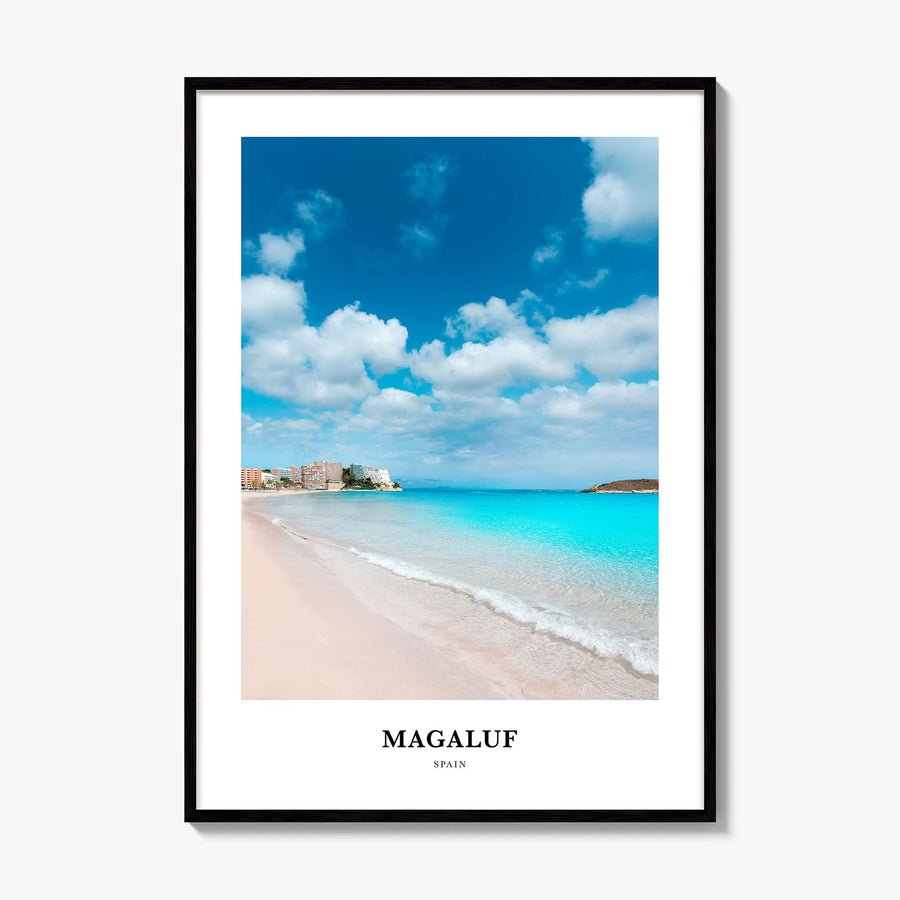 Magaluf Classic Poster, framed poster mockup